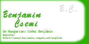 benjamin csemi business card
