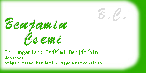 benjamin csemi business card